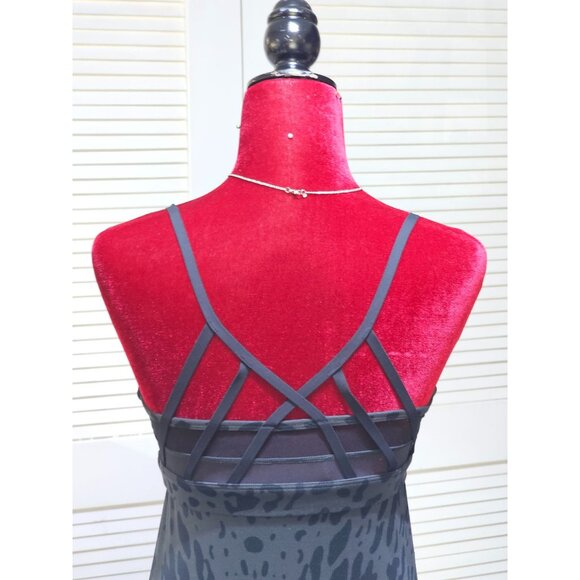 Lululemon Women's Black Animal Print Just Breathe Tank Size 6 2597 - Picture 3 of 15